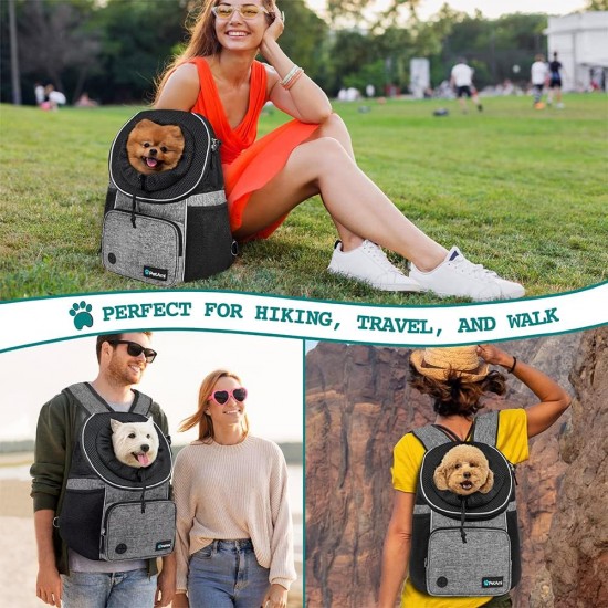PetAmi Dog Carrier Front Adjustable Backpack for Dogs Pet Cats Chest Bag Ventilated for Hiking Camping Travel Small Medium Dogs Puppies Max 10 lbs Black PetAmi Dog Carrier Front Adjustable Backpack for Dogs Pet Cats Chest Bag Ventilated for Hiking Camping Travel Small Medium Dogs Puppies Max 10 lbs Black