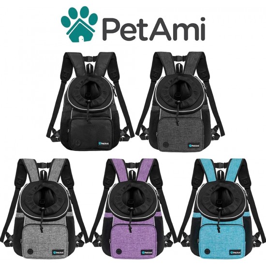 PetAmi Dog Carrier Front Adjustable Backpack for Dogs Pet Cats Chest Bag Ventilated for Hiking Camping Travel Small Medium Dogs Puppies Max 10 lbs Black PetAmi Dog Carrier Front Adjustable Backpack for Dogs Pet Cats Chest Bag Ventilated for Hiking Camping Travel Small Medium Dogs Puppies Max 10 lbs Black