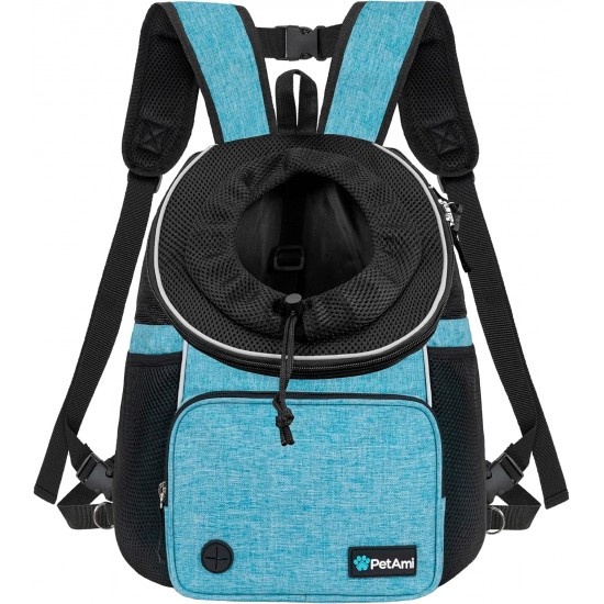 PetAmi Dog Carrier Front Adjustable Backpack for Dogs Pet Cats Chest Bag Ventilated for Hiking Camping Travel Small Medium Dogs Puppies Max 10 lbs Black PetAmi Dog Carrier Front Adjustable Backpack for Dogs Pet Cats Chest Bag Ventilated for Hiking Camping Travel Small Medium Dogs Puppies Max 10 lbs Black