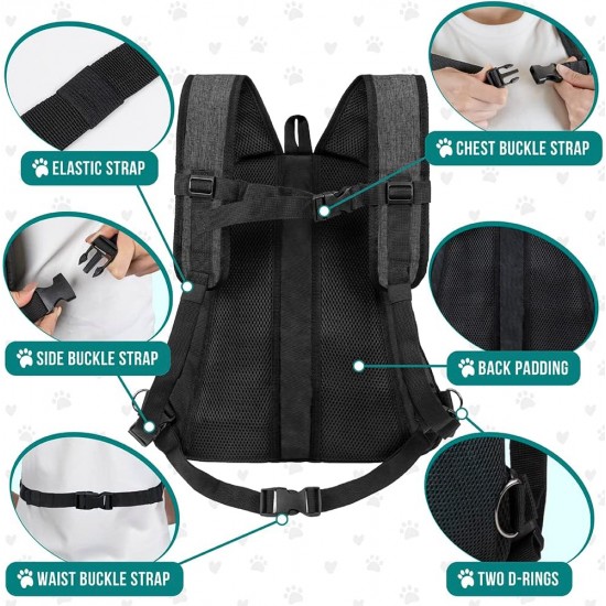 PetAmi Dog Carrier Front Adjustable Backpack for Dogs Pet Cats Chest Bag Ventilated for Hiking Camping Travel Small Medium Dogs Puppies Max 10 lbs Black PetAmi Dog Carrier Front Adjustable Backpack for Dogs Pet Cats Chest Bag Ventilated for Hiking Camping Travel Small Medium Dogs Puppies Max 10 lbs Black