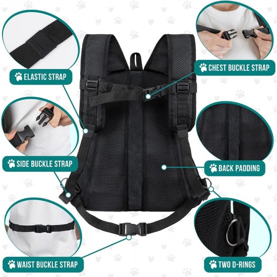 PetAmi Dog Carrier Front Adjustable Backpack for Dogs Pet Cats Chest Bag Ventilated for Hiking Camping Travel Small Medium Dogs Puppies Max 10 lbs Black PetAmi Dog Carrier Front Adjustable Backpack for Dogs Pet Cats Chest Bag Ventilated for Hiking Camping Travel Small Medium Dogs Puppies Max 10 lbs Black