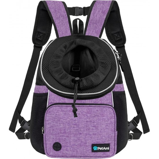 PetAmi Dog Carrier Front Adjustable Backpack for Dogs Pet Cats Chest Bag Ventilated for Hiking Camping Travel Small Medium Dogs Puppies Max 10 lbs Black PetAmi Dog Carrier Front Adjustable Backpack for Dogs Pet Cats Chest Bag Ventilated for Hiking Camping Travel Small Medium Dogs Puppies Max 10 lbs Black