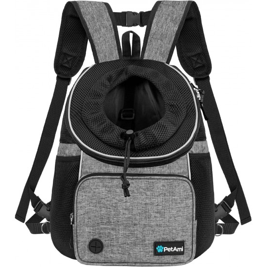 PetAmi Dog Carrier Front Adjustable Backpack for Dogs Pet Cats Chest Bag Ventilated for Hiking Camping Travel Small Medium Dogs Puppies Max 10 lbs Black PetAmi Dog Carrier Front Adjustable Backpack for Dogs Pet Cats Chest Bag Ventilated for Hiking Camping Travel Small Medium Dogs Puppies Max 10 lbs Black