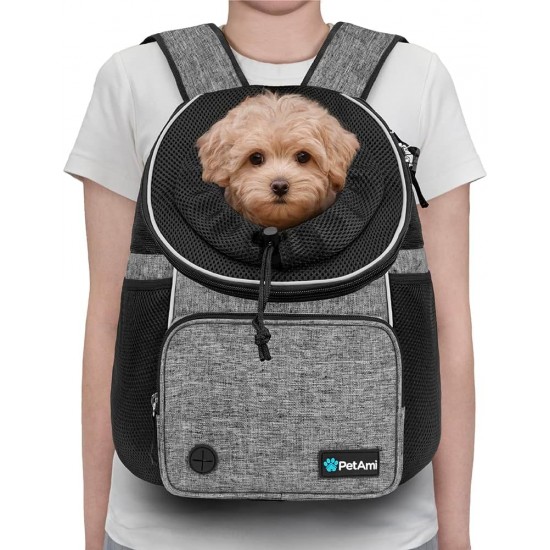 PetAmi Dog Carrier Front Adjustable Backpack for Dogs Pet Cats Chest Bag Ventilated for Hiking Camping Travel Small Medium Dogs Puppies Max 10 lbs Black PetAmi Dog Carrier Front Adjustable Backpack for Dogs Pet Cats Chest Bag Ventilated for Hiking Camping Travel Small Medium Dogs Puppies Max 10 lbs Black