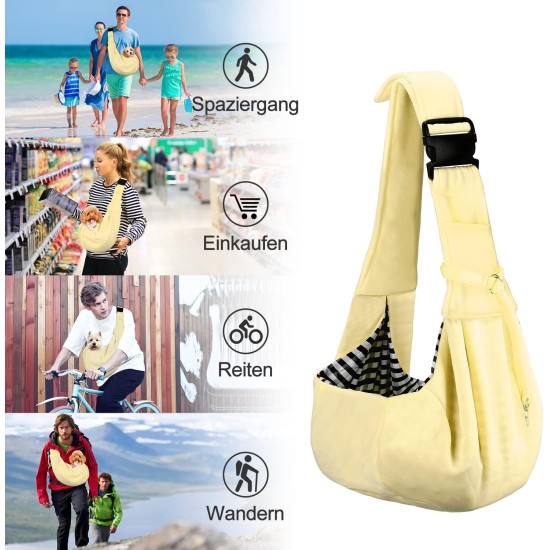 PetLoft Dog Carrier Sling Reversible Small Dog Carrier Reversible Pet Carrier Handsfree Cross-Body Carrier with Collar for Dog/Cat/Rabbit, Black PetLoft Dog Carrier Sling Reversible Small Dog Carrier Reversible Pet Carrier Handsfree Cross-Body Carrier with Collar for Dog/Cat/Rabbit, Black
