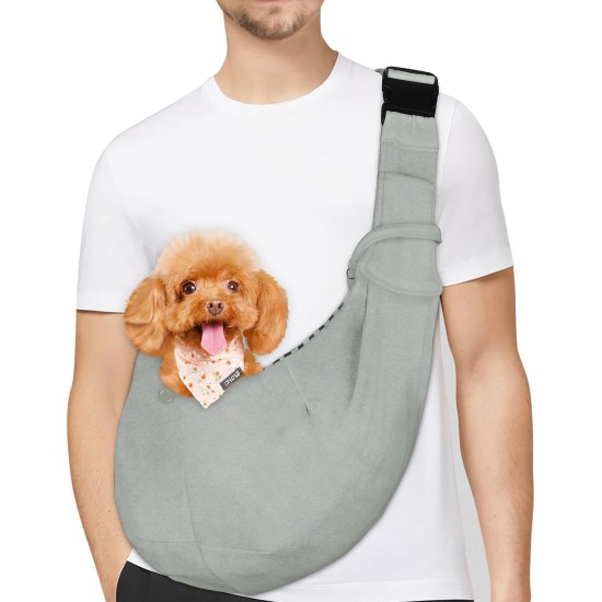 PetLoft Dog Carrier Sling Reversible Small Dog Carrier Reversible Pet Carrier Handsfree Cross-Body Carrier with Collar for Dog/Cat/Rabbit, Black PetLoft Dog Carrier Sling Reversible Small Dog Carrier Reversible Pet Carrier Handsfree Cross-Body Carrier with Collar for Dog/Cat/Rabbit, Black