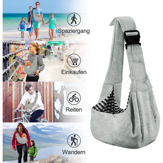 PetLoft Dog Carrier Sling Reversible Small Dog Carrier Reversible Pet Carrier Handsfree Cross-Body Carrier with Collar for Dog/Cat/Rabbit, Black PetLoft Dog Carrier Sling Reversible Small Dog Carrier Reversible Pet Carrier Handsfree Cross-Body Carrier with Collar for Dog/Cat/Rabbit, Black
