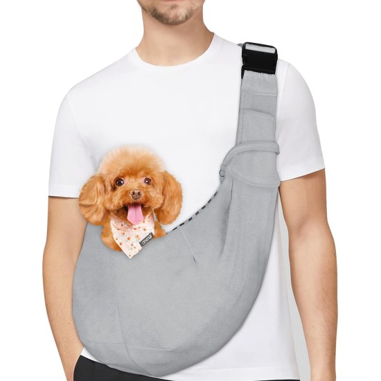 PetLoft Dog Carrier Sling Reversible Small Dog Carrier Reversible Pet Carrier Handsfree Cross-Body Carrier with Collar for Dog/Cat/Rabbit, Black PetLoft Dog Carrier Sling Reversible Small Dog Carrier Reversible Pet Carrier Handsfree Cross-Body Carrier with Collar for Dog/Cat/Rabbit, Black