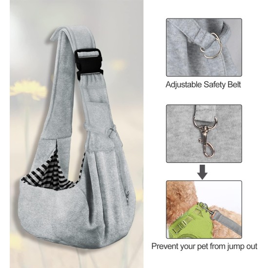 PetLoft Dog Carrier Sling Reversible Small Dog Carrier Reversible Pet Carrier Handsfree Cross-Body Carrier with Collar for Dog/Cat/Rabbit, Black PetLoft Dog Carrier Sling Reversible Small Dog Carrier Reversible Pet Carrier Handsfree Cross-Body Carrier with Collar for Dog/Cat/Rabbit, Black