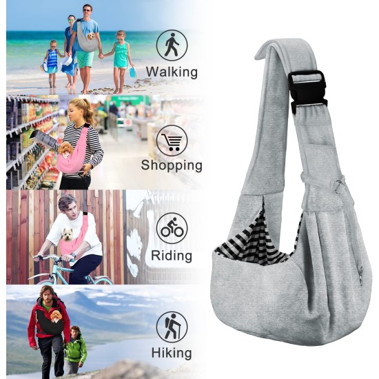 PetLoft Dog Carrier Sling Reversible Small Dog Carrier Reversible Pet Carrier Handsfree Cross-Body Carrier with Collar for Dog/Cat/Rabbit, Black PetLoft Dog Carrier Sling Reversible Small Dog Carrier Reversible Pet Carrier Handsfree Cross-Body Carrier with Collar for Dog/Cat/Rabbit, Black