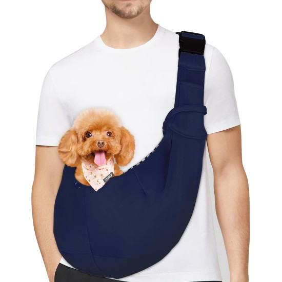 PetLoft Dog Carrier Sling Reversible Small Dog Carrier Reversible Pet Carrier Handsfree Cross-Body Carrier with Collar for Dog/Cat/Rabbit, Black PetLoft Dog Carrier Sling Reversible Small Dog Carrier Reversible Pet Carrier Handsfree Cross-Body Carrier with Collar for Dog/Cat/Rabbit, Black