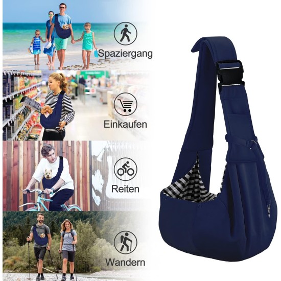 PetLoft Dog Carrier Sling Reversible Small Dog Carrier Reversible Pet Carrier Handsfree Cross-Body Carrier with Collar for Dog/Cat/Rabbit, Black PetLoft Dog Carrier Sling Reversible Small Dog Carrier Reversible Pet Carrier Handsfree Cross-Body Carrier with Collar for Dog/Cat/Rabbit, Black