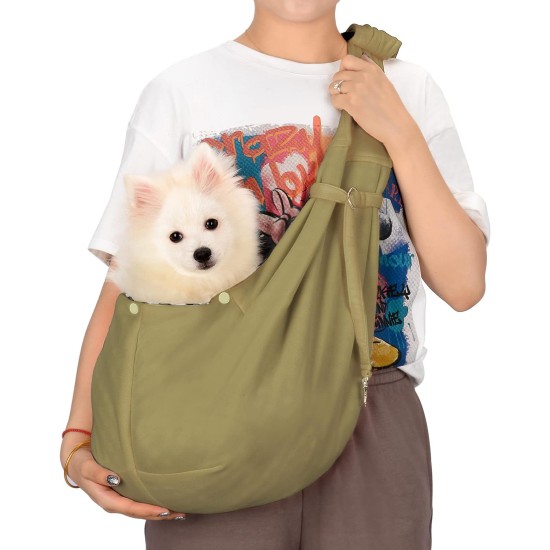PetLoft Dog Carrier Sling Reversible Small Dog Carrier Reversible Pet Carrier Handsfree Cross-Body Carrier with Collar for Dog/Cat/Rabbit, Black PetLoft Dog Carrier Sling Reversible Small Dog Carrier Reversible Pet Carrier Handsfree Cross-Body Carrier with Collar for Dog/Cat/Rabbit, Black