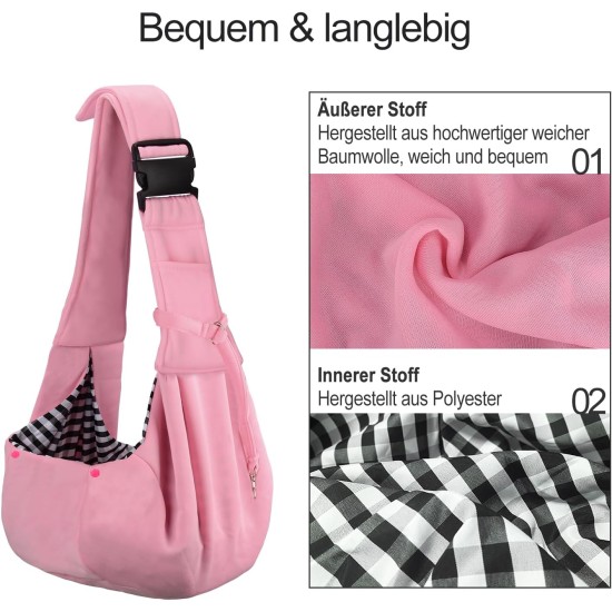PetLoft Dog Carrier Sling Reversible Small Dog Carrier Reversible Pet Carrier Handsfree Cross-Body Carrier with Collar for Dog/Cat/Rabbit, Black PetLoft Dog Carrier Sling Reversible Small Dog Carrier Reversible Pet Carrier Handsfree Cross-Body Carrier with Collar for Dog/Cat/Rabbit, Black