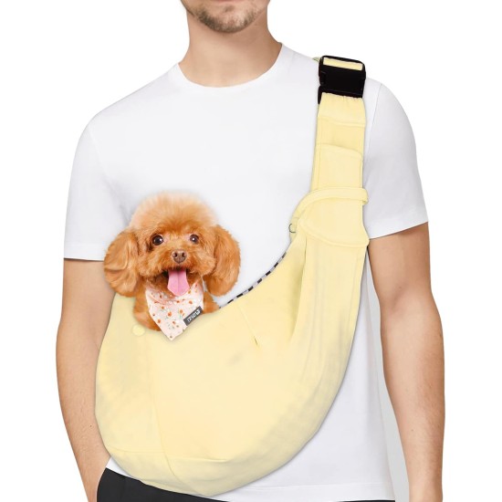 PetLoft Dog Carrier Sling Reversible Small Dog Carrier Reversible Pet Carrier Handsfree Cross-Body Carrier with Collar for Dog/Cat/Rabbit, Black PetLoft Dog Carrier Sling Reversible Small Dog Carrier Reversible Pet Carrier Handsfree Cross-Body Carrier with Collar for Dog/Cat/Rabbit, Black