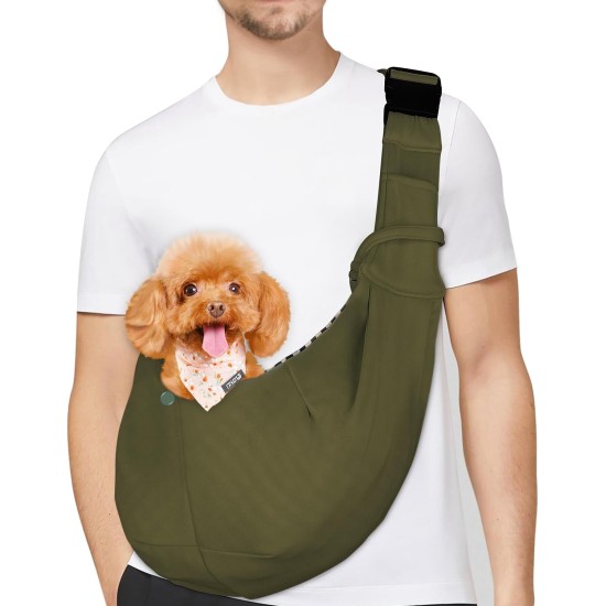 PetLoft Dog Carrier Sling Reversible Small Dog Carrier Reversible Pet Carrier Handsfree Cross-Body Carrier with Collar for Dog/Cat/Rabbit, Black PetLoft Dog Carrier Sling Reversible Small Dog Carrier Reversible Pet Carrier Handsfree Cross-Body Carrier with Collar for Dog/Cat/Rabbit, Black