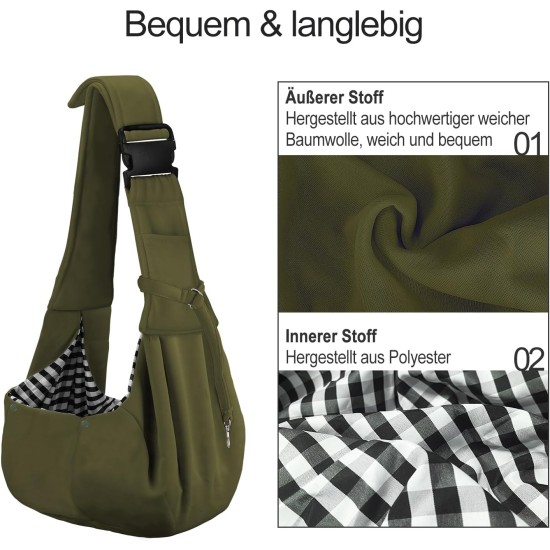 PetLoft Dog Carrier Sling Reversible Small Dog Carrier Reversible Pet Carrier Handsfree Cross-Body Carrier with Collar for Dog/Cat/Rabbit, Black PetLoft Dog Carrier Sling Reversible Small Dog Carrier Reversible Pet Carrier Handsfree Cross-Body Carrier with Collar for Dog/Cat/Rabbit, Black