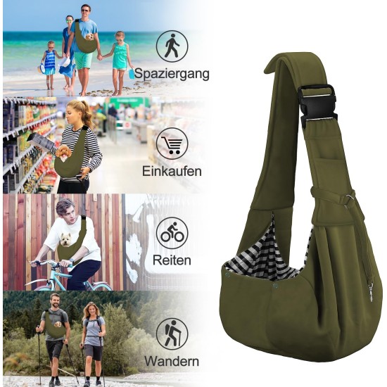 PetLoft Dog Carrier Sling Reversible Small Dog Carrier Reversible Pet Carrier Handsfree Cross-Body Carrier with Collar for Dog/Cat/Rabbit, Black PetLoft Dog Carrier Sling Reversible Small Dog Carrier Reversible Pet Carrier Handsfree Cross-Body Carrier with Collar for Dog/Cat/Rabbit, Black