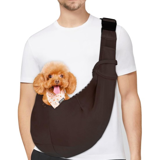 PetLoft Dog Carrier Sling Reversible Small Dog Carrier Reversible Pet Carrier Handsfree Cross-Body Carrier with Collar for Dog/Cat/Rabbit, Black PetLoft Dog Carrier Sling Reversible Small Dog Carrier Reversible Pet Carrier Handsfree Cross-Body Carrier with Collar for Dog/Cat/Rabbit, Black