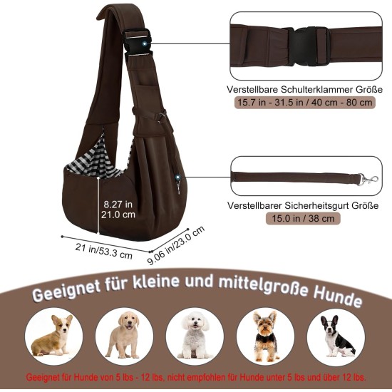 PetLoft Dog Carrier Sling Reversible Small Dog Carrier Reversible Pet Carrier Handsfree Cross-Body Carrier with Collar for Dog/Cat/Rabbit, Black PetLoft Dog Carrier Sling Reversible Small Dog Carrier Reversible Pet Carrier Handsfree Cross-Body Carrier with Collar for Dog/Cat/Rabbit, Black