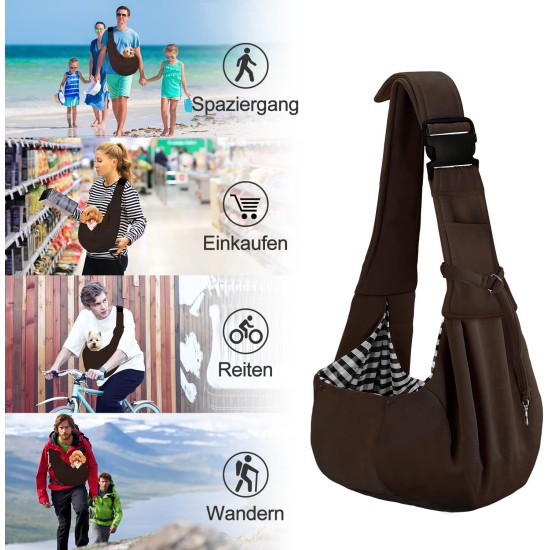 PetLoft Dog Carrier Sling Reversible Small Dog Carrier Reversible Pet Carrier Handsfree Cross-Body Carrier with Collar for Dog/Cat/Rabbit, Black PetLoft Dog Carrier Sling Reversible Small Dog Carrier Reversible Pet Carrier Handsfree Cross-Body Carrier with Collar for Dog/Cat/Rabbit, Black