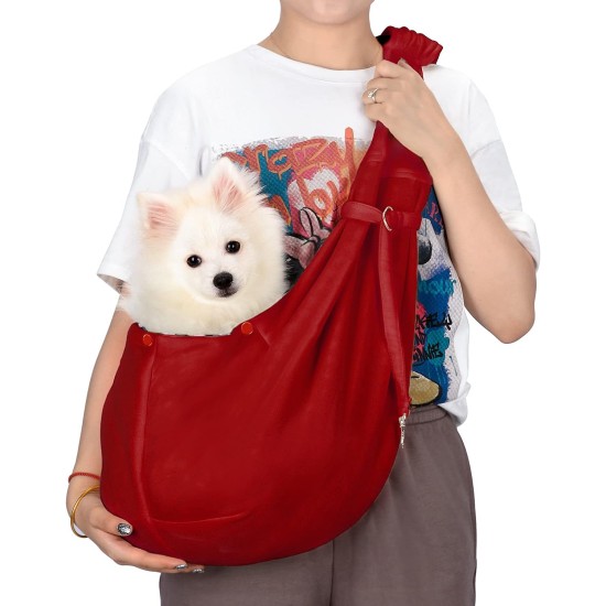 PetLoft Dog Carrier Sling Reversible Small Dog Carrier Reversible Pet Carrier Handsfree Cross-Body Carrier with Collar for Dog/Cat/Rabbit, Black PetLoft Dog Carrier Sling Reversible Small Dog Carrier Reversible Pet Carrier Handsfree Cross-Body Carrier with Collar for Dog/Cat/Rabbit, Black