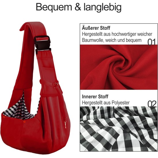 PetLoft Dog Carrier Sling Reversible Small Dog Carrier Reversible Pet Carrier Handsfree Cross-Body Carrier with Collar for Dog/Cat/Rabbit, Black PetLoft Dog Carrier Sling Reversible Small Dog Carrier Reversible Pet Carrier Handsfree Cross-Body Carrier with Collar for Dog/Cat/Rabbit, Black