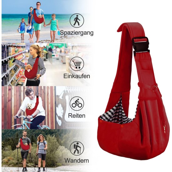 PetLoft Dog Carrier Sling Reversible Small Dog Carrier Reversible Pet Carrier Handsfree Cross-Body Carrier with Collar for Dog/Cat/Rabbit, Black PetLoft Dog Carrier Sling Reversible Small Dog Carrier Reversible Pet Carrier Handsfree Cross-Body Carrier with Collar for Dog/Cat/Rabbit, Black