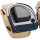 PetSafe Happy Ride Foldable Dog Travel Crate for Car Back Seat Mesh Doors for Ventilation, Blue/Grey