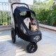 Petique Breeze Large Dog Buggy, Convertible Bicycle Trailer for Dogs with Pneumatic Tyres, Black Petique Breeze Large Dog Buggy, Convertible Bicycle Trailer for Dogs with Pneumatic Tyres, Black