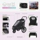 Petique Breeze Large Dog Buggy, Convertible Bicycle Trailer for Dogs with Pneumatic Tyres, Black Petique Breeze Large Dog Buggy, Convertible Bicycle Trailer for Dogs with Pneumatic Tyres, Black