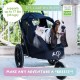 Petique Breeze Large Dog Buggy, Convertible Bicycle Trailer for Dogs with Pneumatic Tyres, Black Petique Breeze Large Dog Buggy, Convertible Bicycle Trailer for Dogs with Pneumatic Tyres, Black