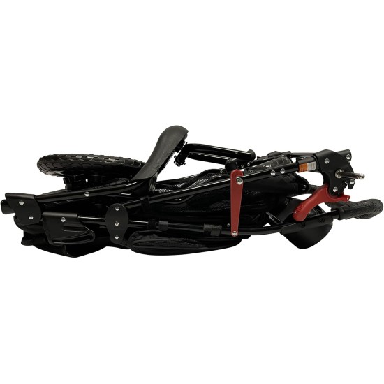 Petique Chinook Black | Luxury Dog Stroller | Front and Rear Wheels (30 cm) Made of EVA for Added Comfort Reflective Tape For Pets up to 23 kg Petique Chinook Black | Luxury Dog Stroller | Front and Rear Wheels (30 cm) Made of EVA for Added Comfort Reflective Tape For Pets up to 23 kg