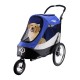 Petique Trailblazer Jogger Dog Stroller for Medium Dogs & Cats - Air-Filled Tyres, 3 Leads, Peek-a-Boo Window, Foldable, Large Storage Space - Blue Pet Trolley Petique Trailblazer Jogger Dog Stroller for Medium Dogs & Cats - Air-Filled Tyres, 3 Leads, Peek-a-Boo Window, Foldable, Large Storage Space - Blue Pet Trolley