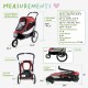 Petique Trailblazer Jogger Dog Stroller for Medium Dogs & Cats - Air-Filled Tyres, 3 Leads, Peek-a-Boo Window, Foldable, Large Storage Space - Blue Pet Trolley Petique Trailblazer Jogger Dog Stroller for Medium Dogs & Cats - Air-Filled Tyres, 3 Leads, Peek-a-Boo Window, Foldable, Large Storage Space - Blue Pet Trolley