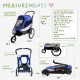 Petique Trailblazer Jogger Dog Stroller for Medium Dogs & Cats - Air-Filled Tyres, 3 Leads, Peek-a-Boo Window, Foldable, Large Storage Space - Blue Pet Trolley Petique Trailblazer Jogger Dog Stroller for Medium Dogs & Cats - Air-Filled Tyres, 3 Leads, Peek-a-Boo Window, Foldable, Large Storage Space - Blue Pet Trolley