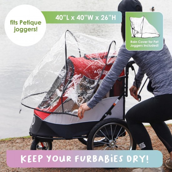 Petique Trailblazer Jogger Dog Stroller for Medium Dogs & Cats - Air-Filled Tyres, 3 Leads, Peek-a-Boo Window, Foldable, Large Storage Space - Blue Pet Trolley Petique Trailblazer Jogger Dog Stroller for Medium Dogs & Cats - Air-Filled Tyres, 3 Leads, Peek-a-Boo Window, Foldable, Large Storage Space - Blue Pet Trolley