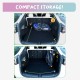 Petique Trailblazer Jogger Dog Stroller for Medium Dogs & Cats - Air-Filled Tyres, 3 Leads, Peek-a-Boo Window, Foldable, Large Storage Space - Blue Pet Trolley Petique Trailblazer Jogger Dog Stroller for Medium Dogs & Cats - Air-Filled Tyres, 3 Leads, Peek-a-Boo Window, Foldable, Large Storage Space - Blue Pet Trolley