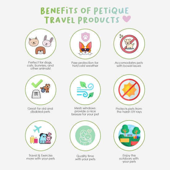 Petique Trailblazer Jogger Dog Stroller for Medium Pets, Ventilated Pet Stroller for Cats and Dogs, Neptune Petique Trailblazer Jogger Dog Stroller for Medium Pets, Ventilated Pet Stroller for Cats and Dogs, Neptune