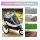 Petique Trailblazer Jogger Dog Stroller for Medium Pets, Ventilated Pet Stroller for Cats and Dogs, Neptune Petique Trailblazer Jogger Dog Stroller for Medium Pets, Ventilated Pet Stroller for Cats and Dogs, Neptune