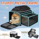 Petskd Expandable Pet Carrier Top & Side Carrier 17" x 13" x 9.5" Southwest Airline Approved Soft Side Carrier for Small Cats and Dogs with Lockable Petskd Expandable Pet Carrier Top & Side Carrier 17" x 13" x 9.5" Southwest Airline Approved Soft Side Carrier for Small Cats and Dogs with Lockable