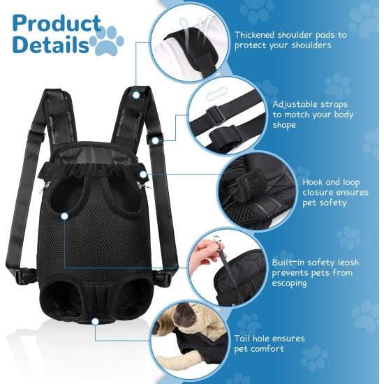 Puppy Sling Pet Dog Carrier Backpack Adjustable Dog Front Carrier, Legs Out Easy-Fit Dog Travel Backpack for Hiking Camping for Small Medium Dogs Cats and Rabbit (Small, 1 Pack) Puppy Sling Pet Dog Carrier Backpack Adjustable Dog Front Carrier, Legs Out Easy-Fit Dog Travel Backpack for Hiking Camping for Small Medium Dogs Cats and Rabbit (Small, 1 Pack)