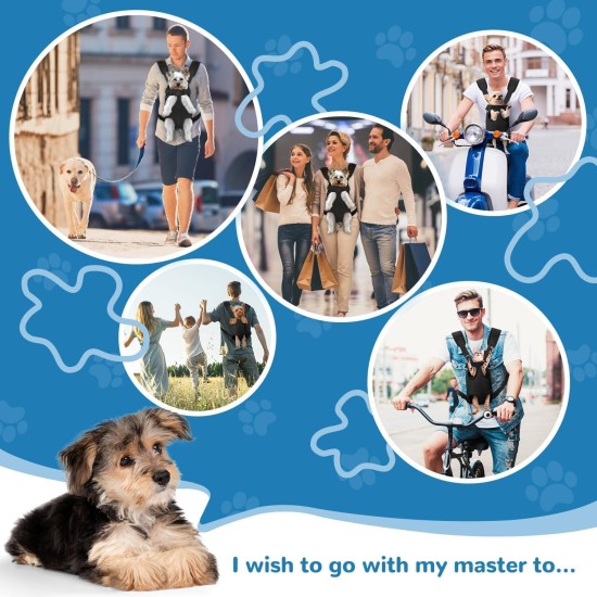 Puppy Sling Pet Dog Carrier Backpack Adjustable Dog Front Carrier, Legs Out Easy-Fit Dog Travel Backpack for Hiking Camping for Small Medium Dogs Cats and Rabbit (Small, 1 Pack) Puppy Sling Pet Dog Carrier Backpack Adjustable Dog Front Carrier, Legs Out Easy-Fit Dog Travel Backpack for Hiking Camping for Small Medium Dogs Cats and Rabbit (Small, 1 Pack)