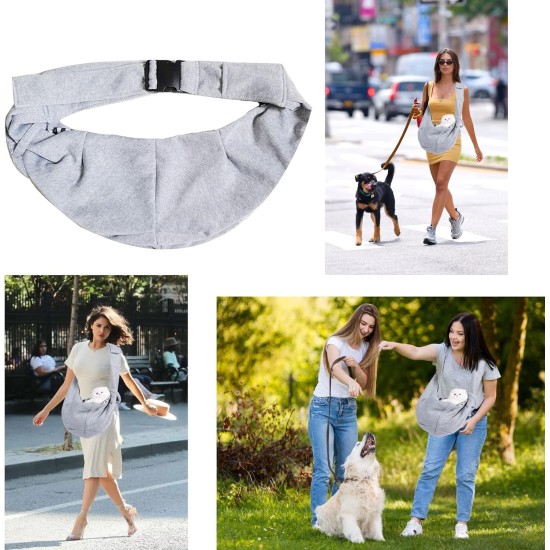 Puppy Sling up to 7.5 kg, Dog Carrier with Adjustable Shoulder Strap, Dog Carrier for Pets, Dog Sling Summer for Cats and Dogs Puppy Sling up to 7.5 kg, Dog Carrier with Adjustable Shoulder Strap, Dog Carrier for Pets, Dog Sling Summer for Cats and Dogs