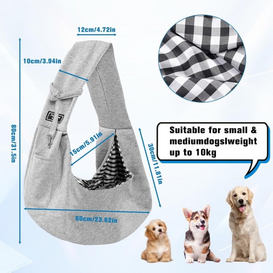 QUTHZZHY Dog Carrier Bag, Dog Backpack up to 10 kg, Portable Pet Dog Bag with Adjustable, Reversible Carry Bag, Dog for Small Dogs and Other Pets, Outdoor Walking Activities QUTHZZHY Dog Carrier Bag, Dog Backpack up to 10 kg, Portable Pet Dog Bag with Adjustable, Reversible Carry Bag, Dog for Small Dogs and Other Pets, Outdoor Walking Activities