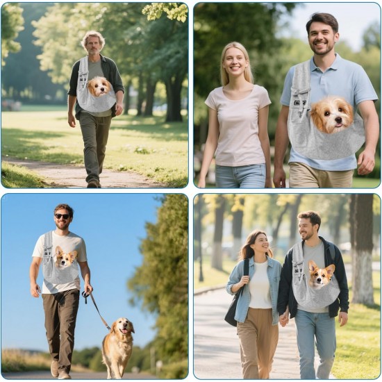 QUTHZZHY Dog Carrier Bag, Dog Backpack up to 10 kg, Portable Pet Dog Bag with Adjustable, Reversible Carry Bag, Dog for Small Dogs and Other Pets, Outdoor Walking Activities QUTHZZHY Dog Carrier Bag, Dog Backpack up to 10 kg, Portable Pet Dog Bag with Adjustable, Reversible Carry Bag, Dog for Small Dogs and Other Pets, Outdoor Walking Activities