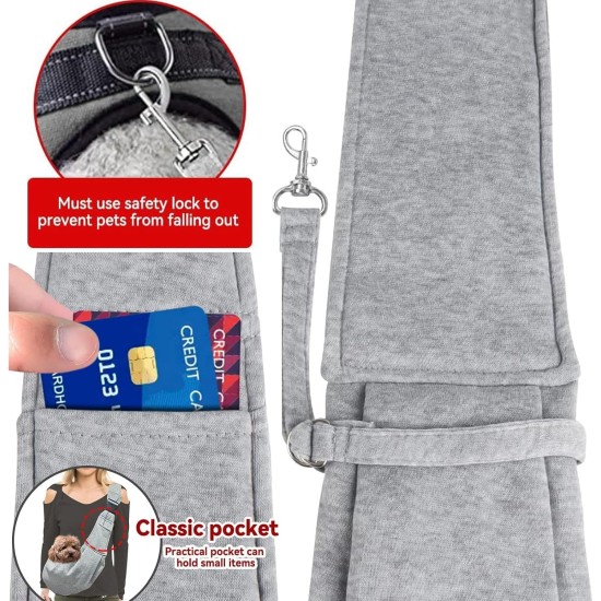 RNXSIB Dog Carrier, Sling Dog, Dog Bag Pets up to 7.5 kg, Adjustable Secure Carry Strap, Dog Carry Bag, Carry Bag for Small Dogs for Walks RNXSIB Dog Carrier, Sling Dog, Dog Bag Pets up to 7.5 kg, Adjustable Secure Carry Strap, Dog Carry Bag, Carry Bag for Small Dogs for Walks