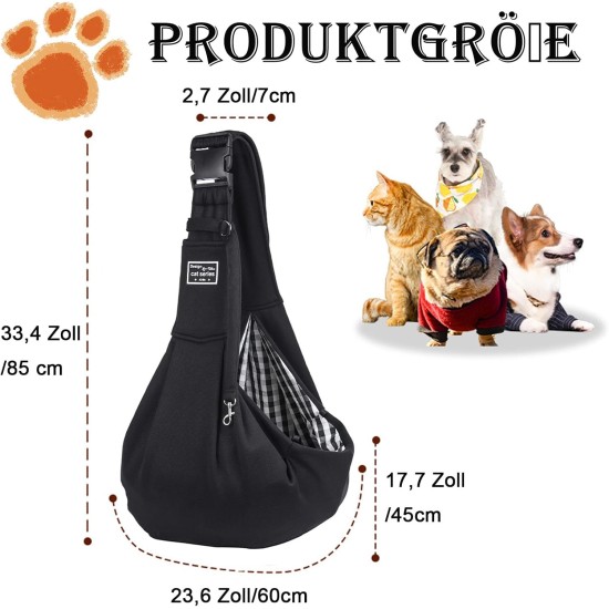 RNXSIB Dog Carrier, Sling Dog, Dog Bag Pets up to 7.5 kg, Adjustable Secure Carry Strap, Dog Carry Bag, Carry Bag for Small Dogs for Walks RNXSIB Dog Carrier, Sling Dog, Dog Bag Pets up to 7.5 kg, Adjustable Secure Carry Strap, Dog Carry Bag, Carry Bag for Small Dogs for Walks