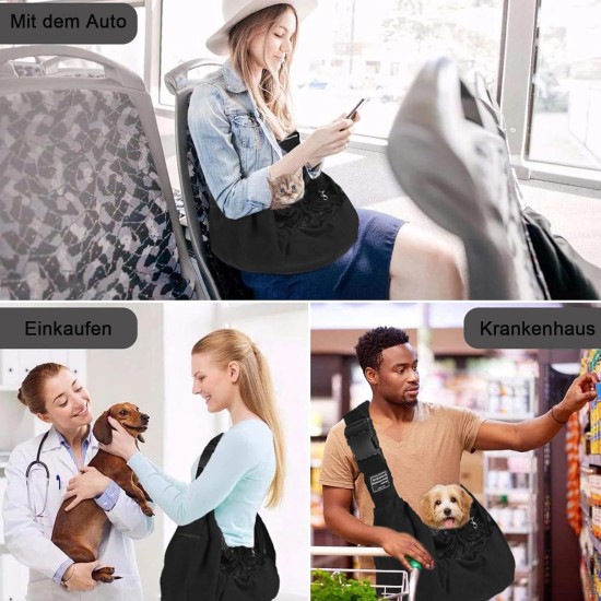 RNXSIB Dog Carrier, Sling Dog, Dog Bag Pets up to 7.5 kg, Adjustable Secure Carry Strap, Dog Carry Bag, Carry Bag for Small Dogs for Walks RNXSIB Dog Carrier, Sling Dog, Dog Bag Pets up to 7.5 kg, Adjustable Secure Carry Strap, Dog Carry Bag, Carry Bag for Small Dogs for Walks