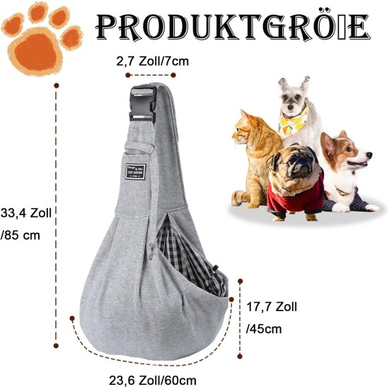 RNXSIB Dog Carrier, Sling Dog, Dog Bag Pets up to 7.5 kg, Adjustable Secure Carry Strap, Dog Carry Bag, Carry Bag for Small Dogs for Walks RNXSIB Dog Carrier, Sling Dog, Dog Bag Pets up to 7.5 kg, Adjustable Secure Carry Strap, Dog Carry Bag, Carry Bag for Small Dogs for Walks